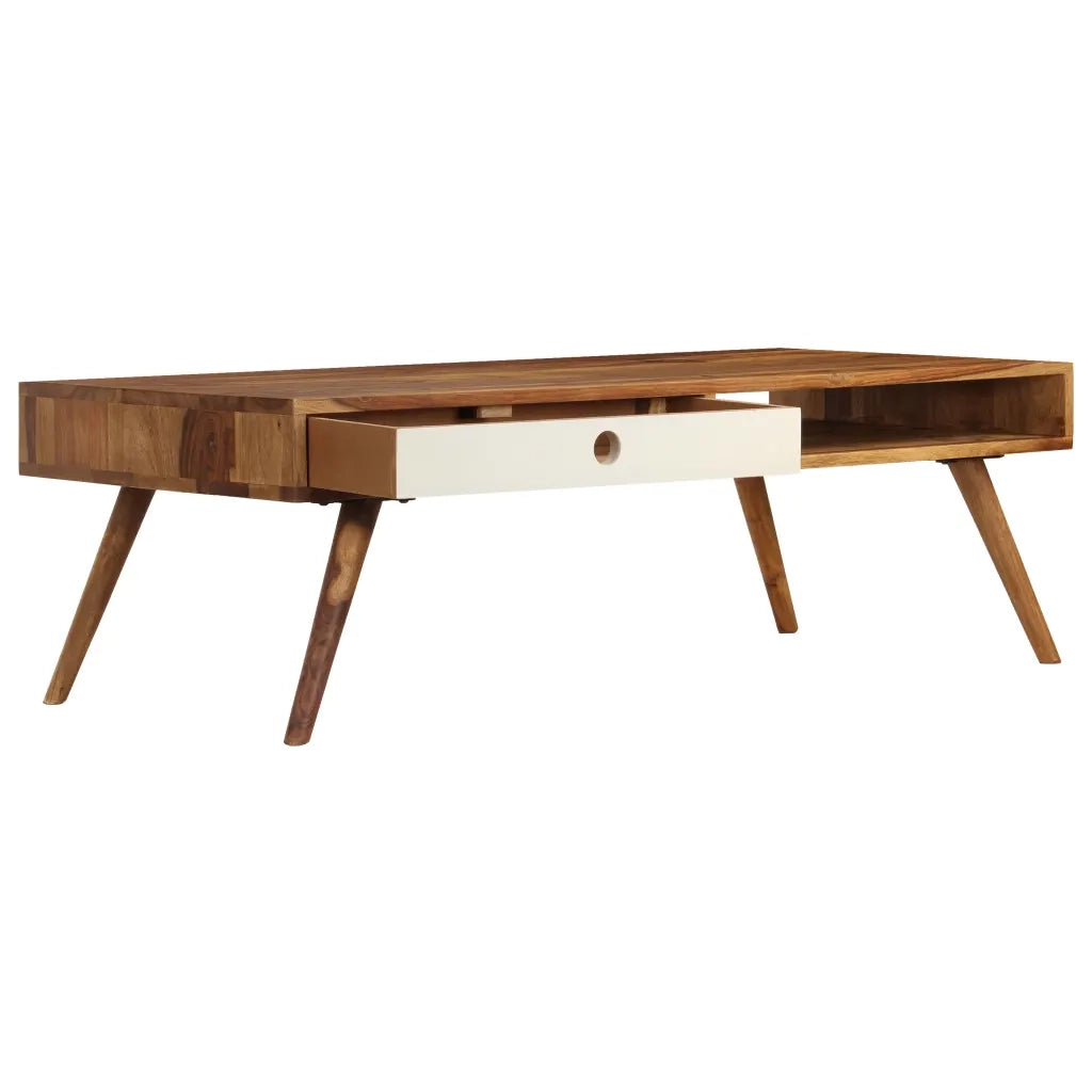 Tavolino da Salotto 110x50x35 cm in Legno Massello di Acacia 246223