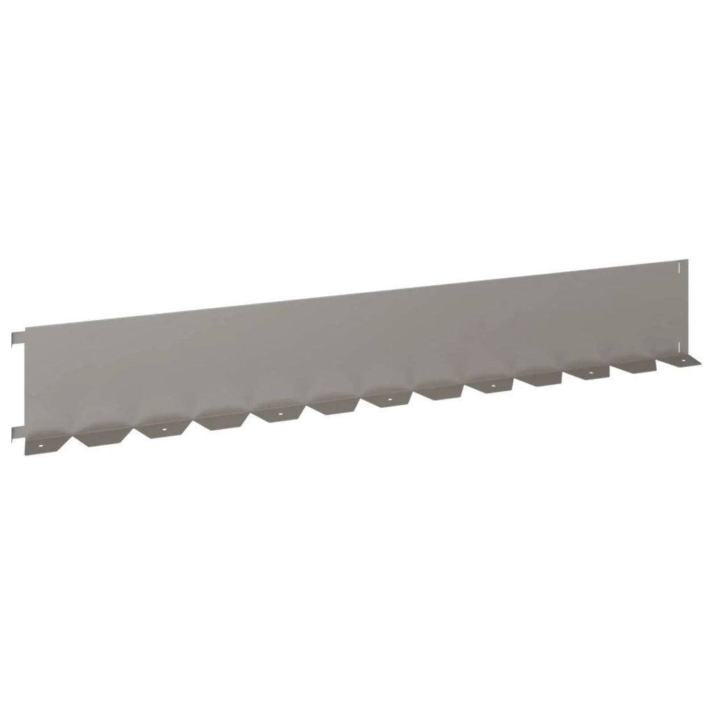 Bordura per Prato 10 pcs 102 x 15 x 4 cm Acciaio Ruggine 8008781