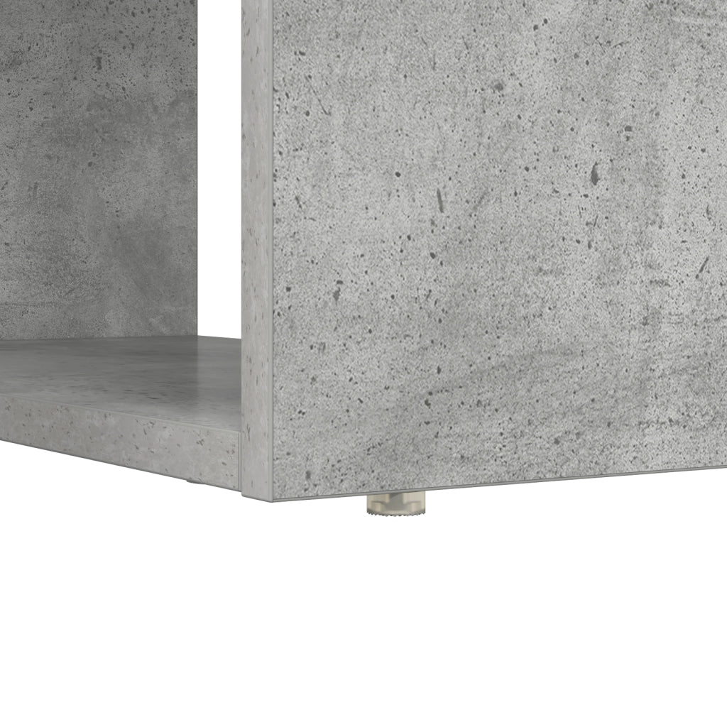 Scrivania con stoccaggio grigio cemento 113x54x120 cm legno ingegnerizzato