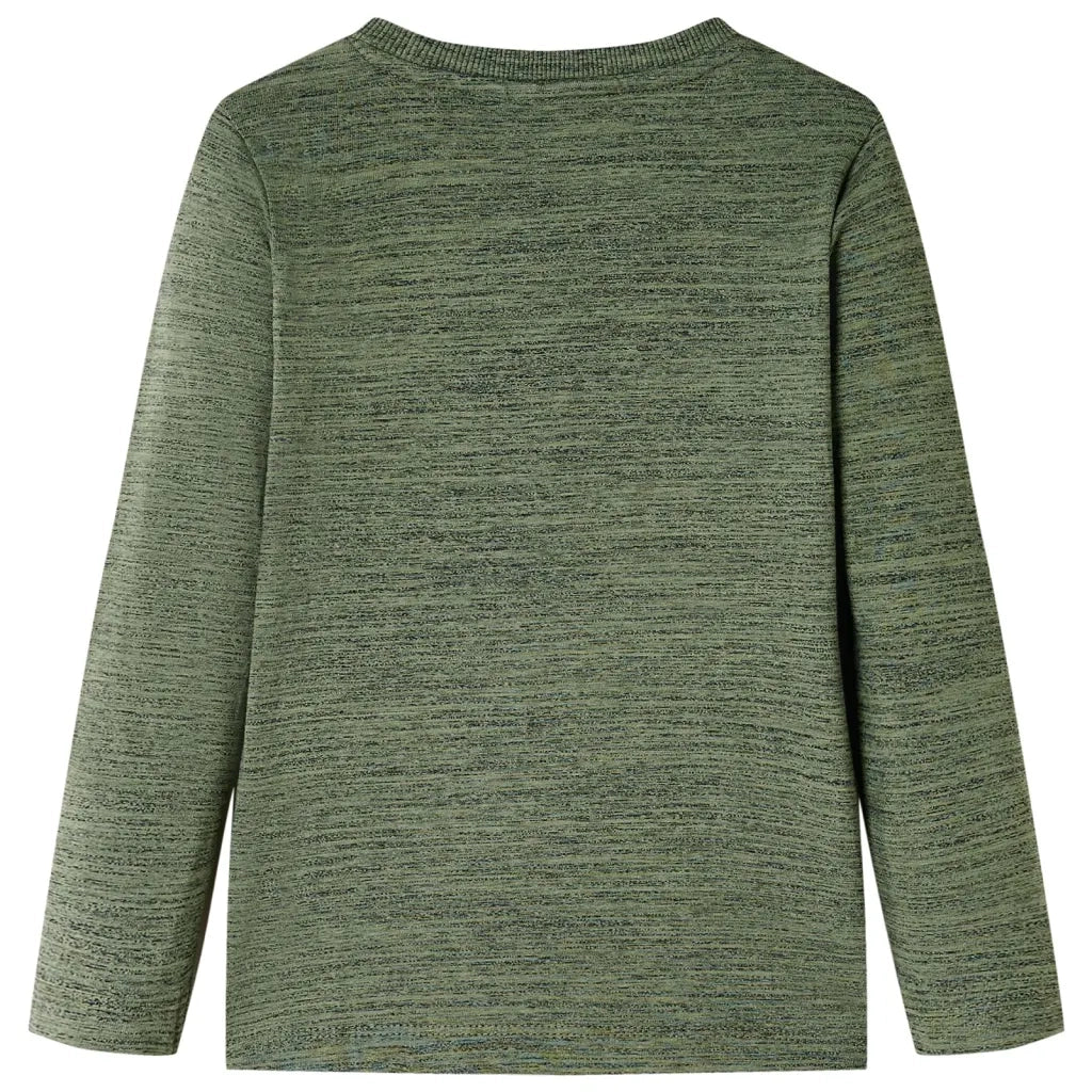 Maglietta per Bambini Maniche Lunghe Cachi MÃ©lange 140
