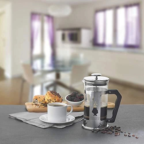 Bialetti 0003130-NW Preziosa Caffettiera Francese 1 L Acciaio Inox Vetro colore Acciaio Inox