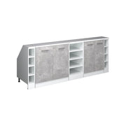 Set di mobili sottotetto Rion Calcestruzzo/Bianco 210 cm Set di 5 carcasse armadio profondità 60 cm Vicco