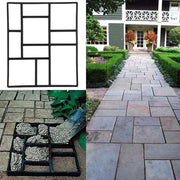Modello di pietra di copertura per strade, stampo per pietra di copertura, stampo per cemento, forma per pietra di copertura per allé, terrazza, Pathmate Stone 60 x 50 x 5 cm - bestratori.