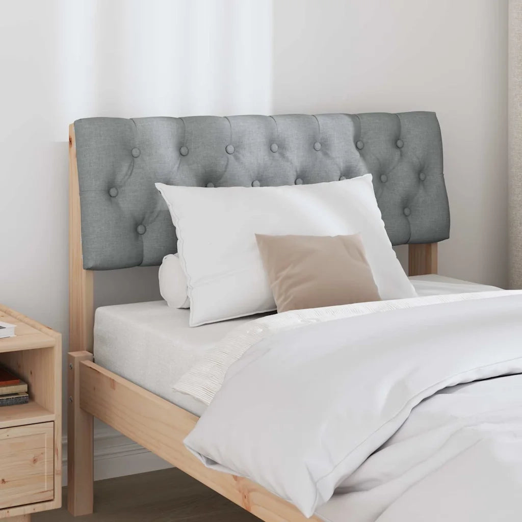 Testiera | Testata imbottita Grigio chiaro 90 cm Pino massello