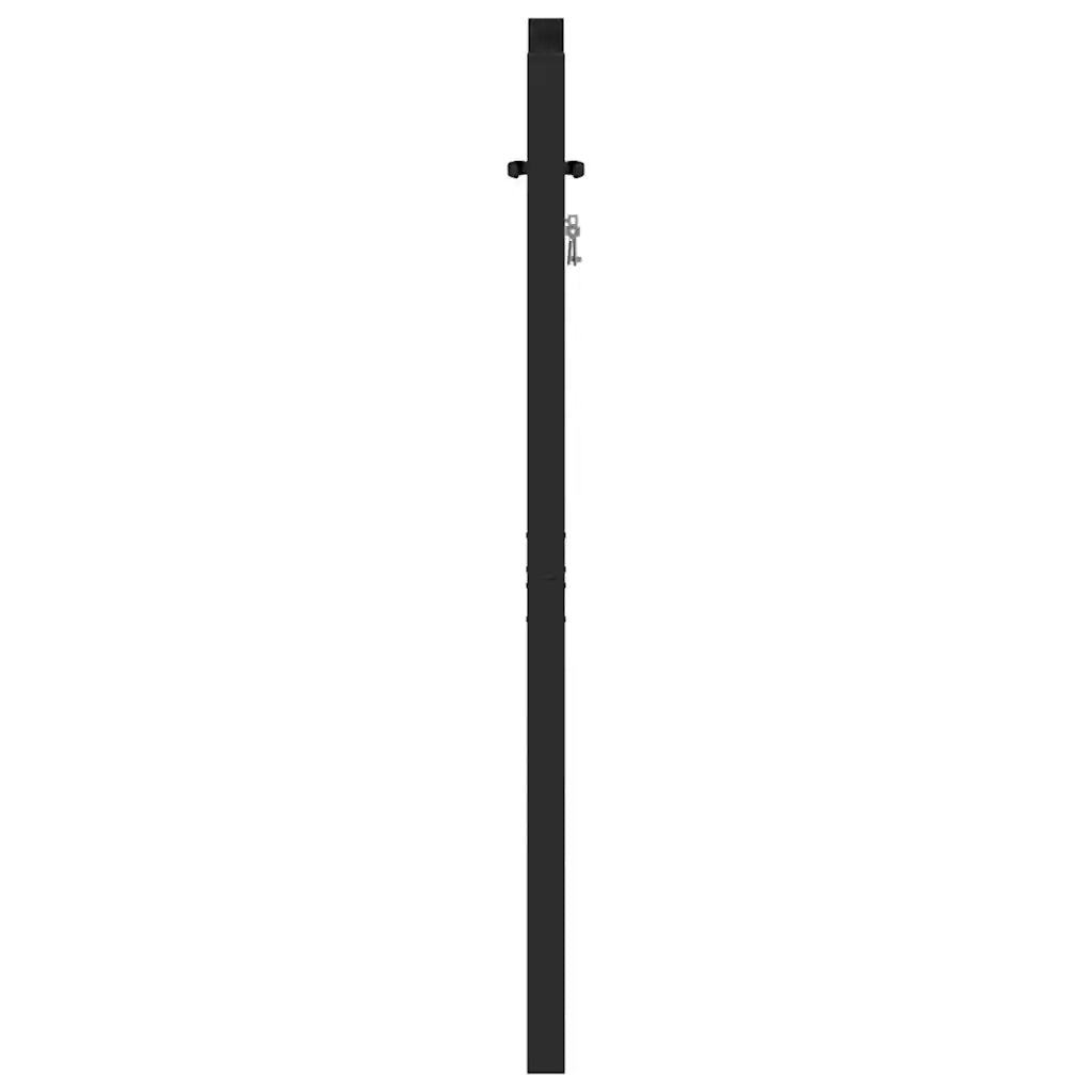 vidaXL Cancello da Giardino con Serratura Nero 100x120 cm in Alluminio