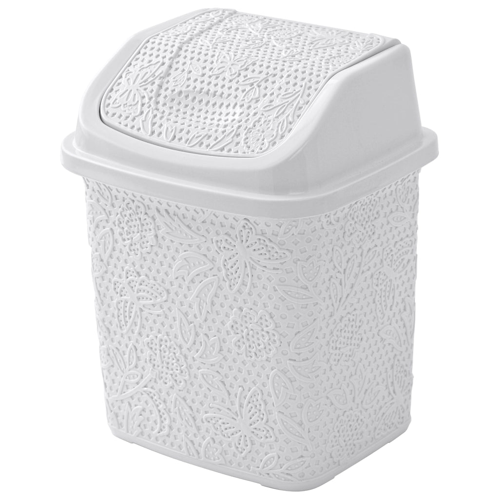 PATTUMIERA PLASTICA ?FLOWER? 5.5LT. BIANCO