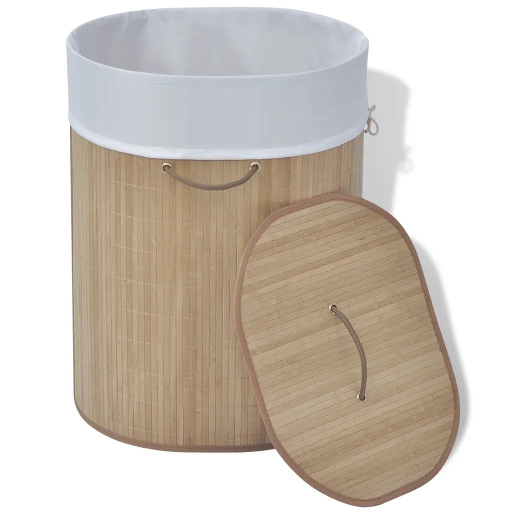 Cesto Portabiancheria in Bamb¨´ Ovale Colore Naturale CFW2020489