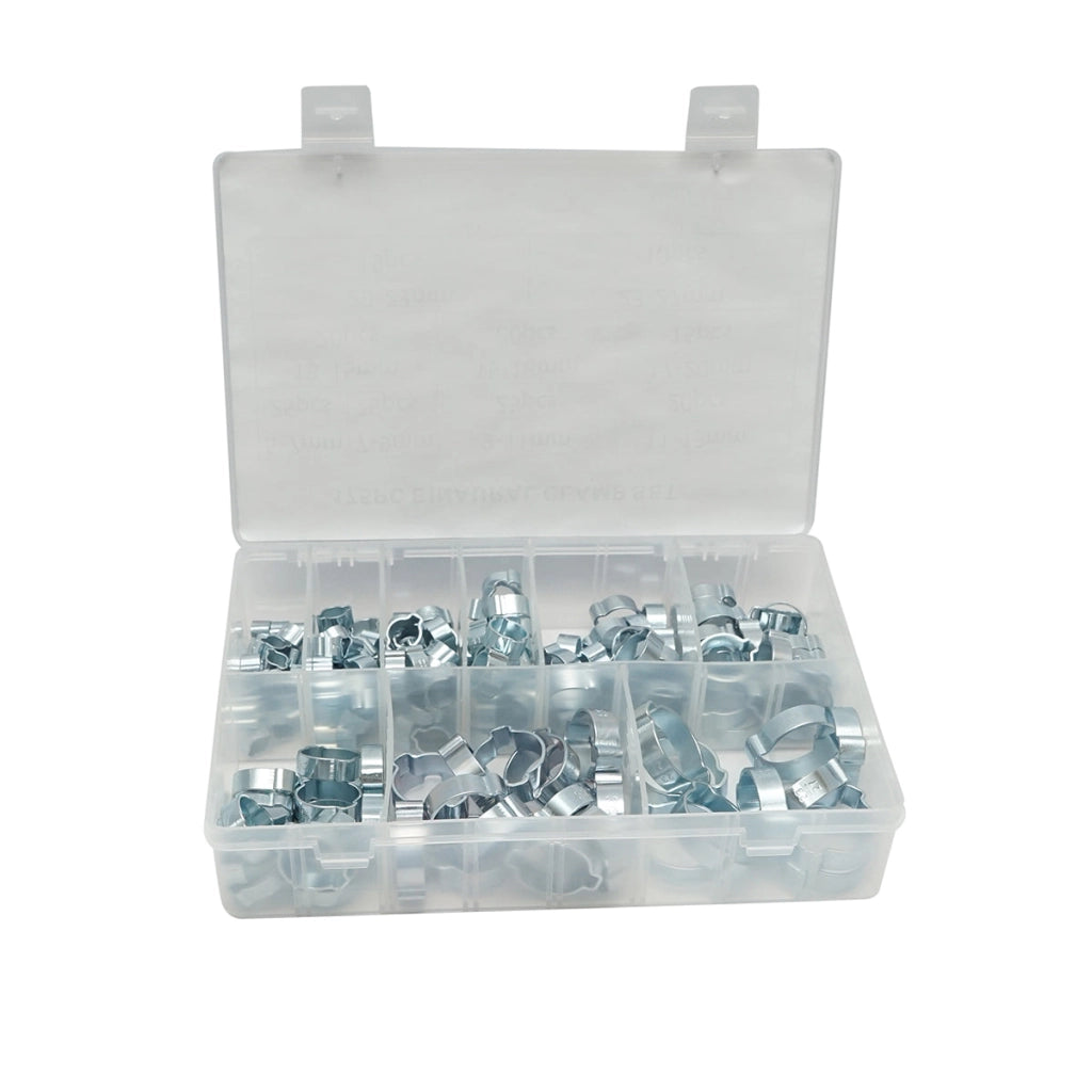 Set fascette metalliche con orecchie 5–27 mm, 175 pezzi