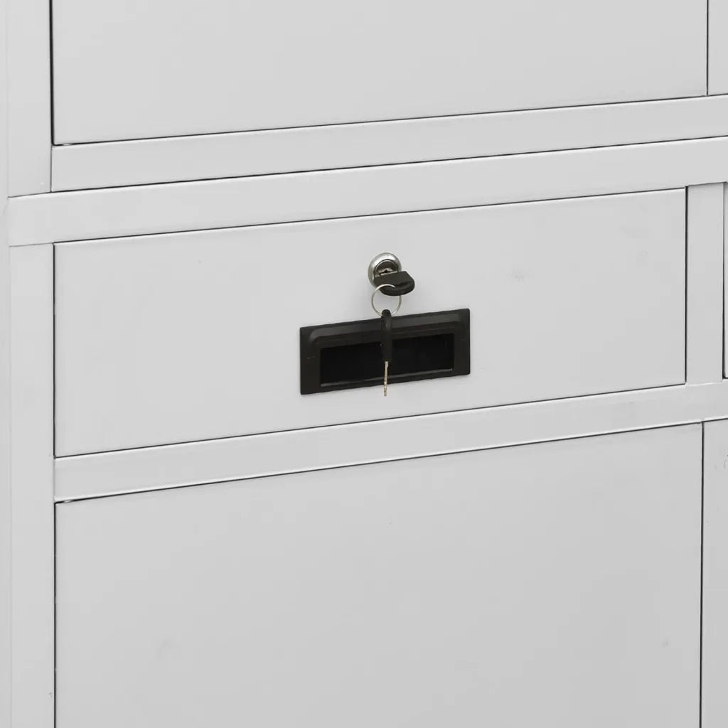 Armadio per Ufficio Grigio Chiaro 90x40x180 cm in Acciaio cod mxl 50094