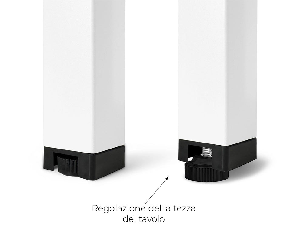 Tavolo da esterno 70×70 cm tavolo da giardino bianco – Alan