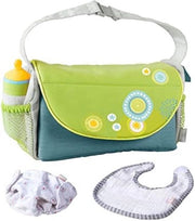 Set di cura per bambole - 26 x 12 x 15 cm - colore verde