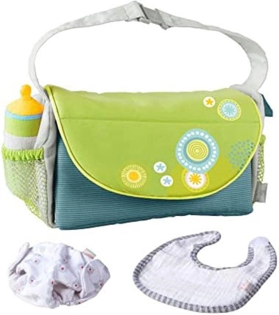 Set di cura per bambole - 26 x 12 x 15 cm - colore verde