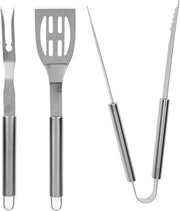 Accessori per barbecue, acciaio inossidabile, set di forchette BBQ di alta qualità, con borsa portatile, set di accessori per barbecue ideale per uomini, con termometro per carne, regalo.