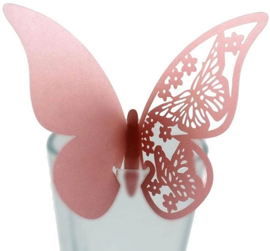 Tavoliere per la disposizione dei posti 50 pezzi - Carte da nome per la tavola - Tavoliere per la disposizione dei posti - Decorazioni di matrimonio - Papierfiori - Dimensioni 11 x 7 cm