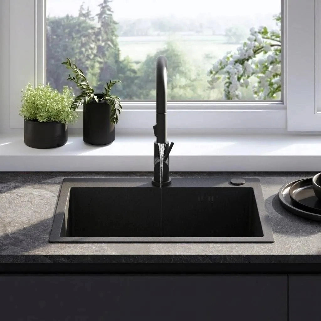Lavello In Acciaio Liam Black senza rubinetto da cucina