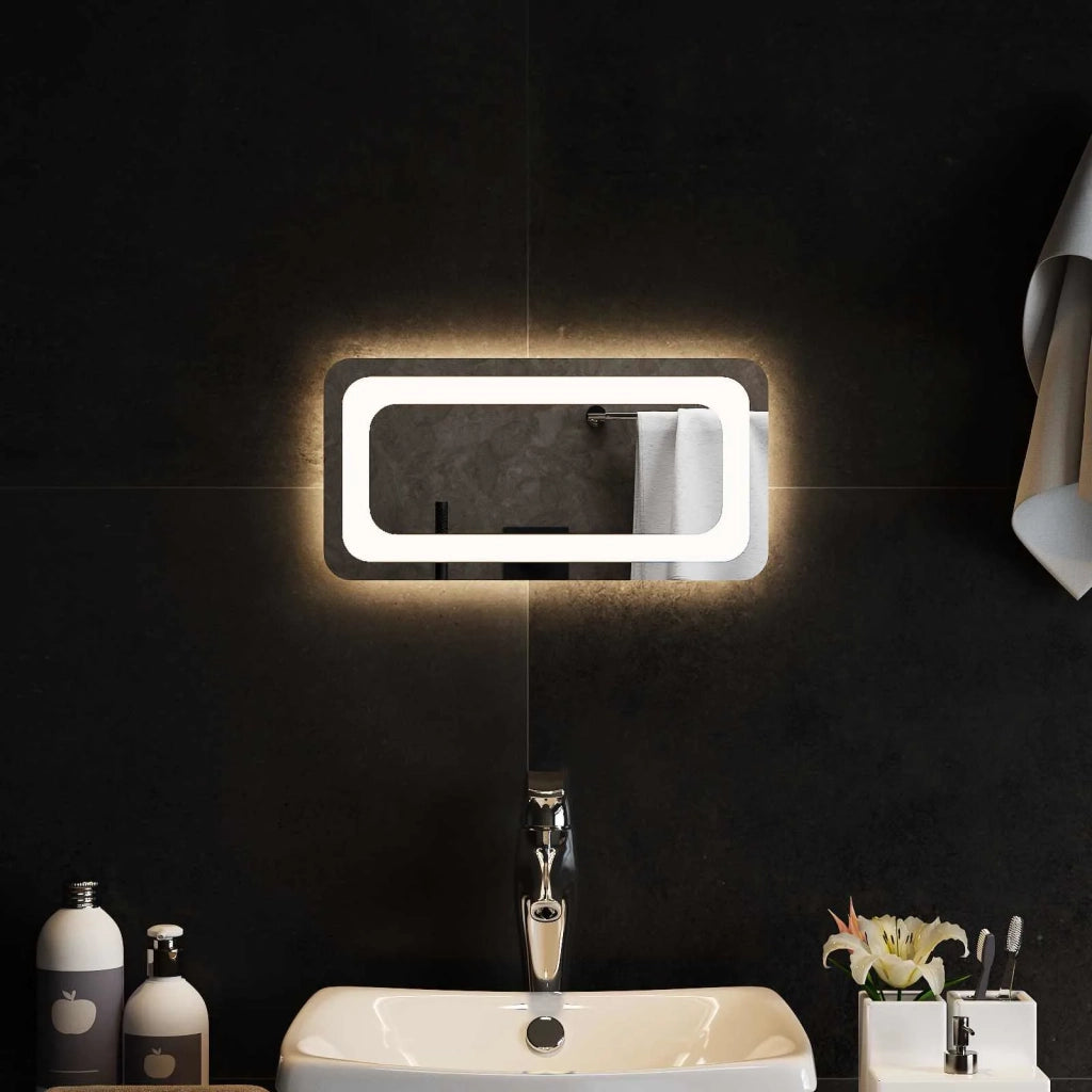 Specchio da bagno LED Trasparente 40 x 20 cm vetro temperato 42045829