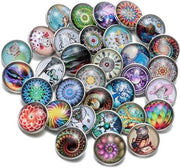 Snap Charms 10 pezzi - Accessori scambiabili - 18 mm pulsanti - Materiale duraturo/metro - Stile casuale - Ideali per regali