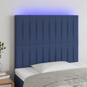 Testiera a LED-Testata con LED Blu 90x5x118/128 cm in Tessuto 336997