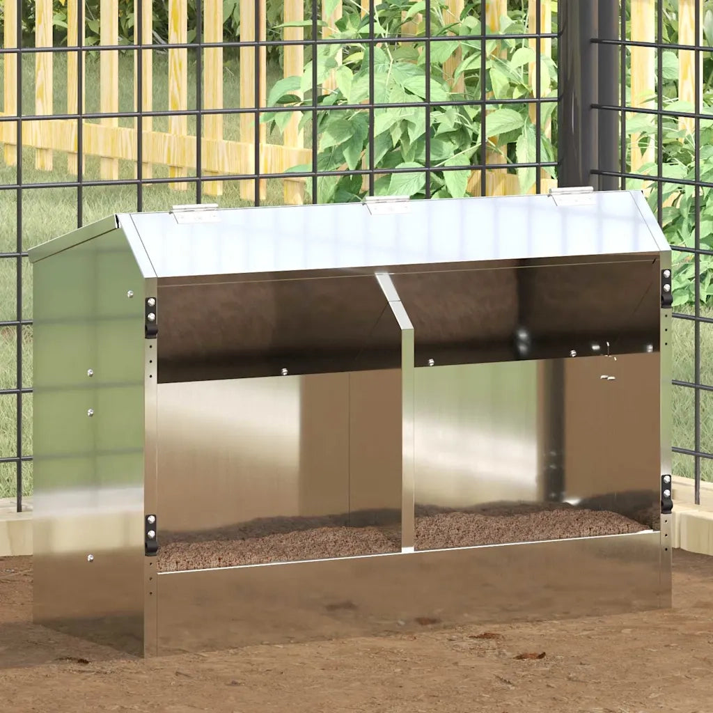 Mangiatore per conigli Argento 64.5 x 25.5 x 45.5 cm CFW1167354