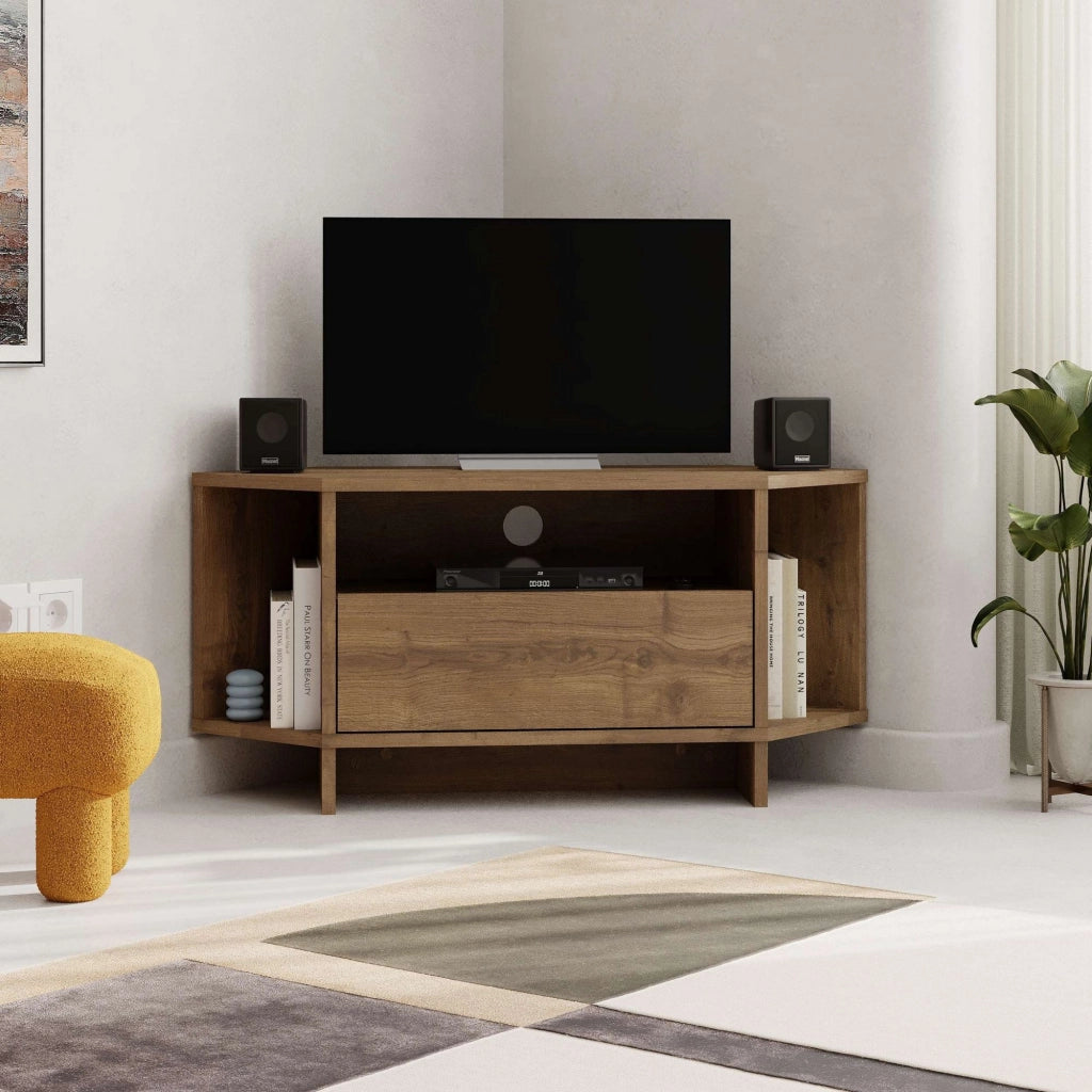 Porta TV in legno "Viva" - 95 x 35 x 45 cm - Marrone
