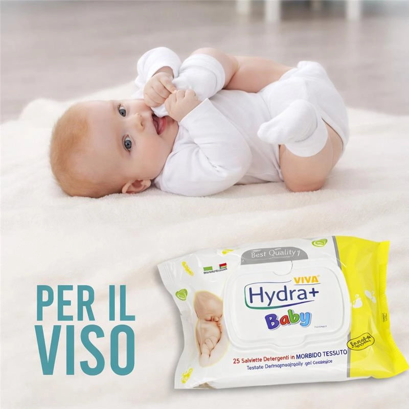 MAURY'S SET 12CF SALVIETTE DETERGENTI UMIDIFICATE PER BAMBINI BABY 25PZ ALOE VERA VITAMINA E BEST QUALITY