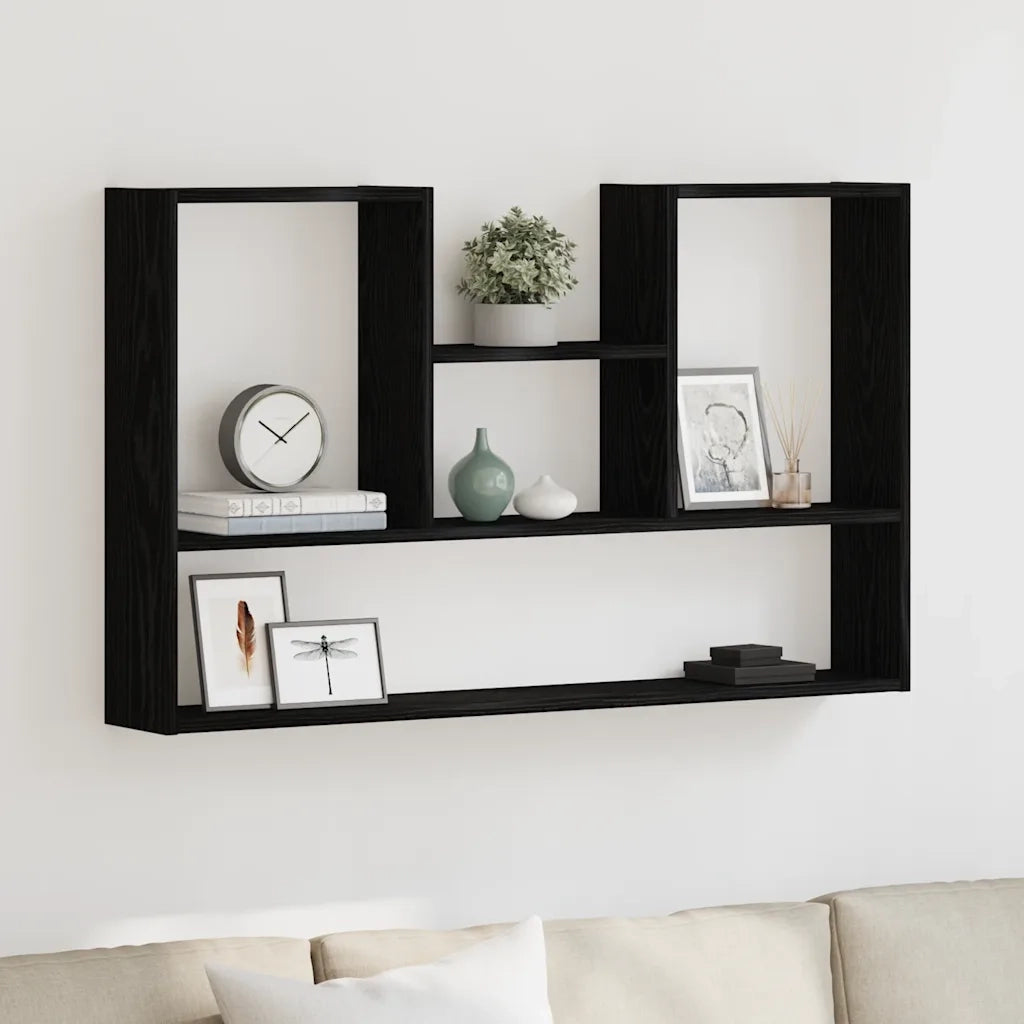 vidaXL Mensola a Muro Rovere Nero 99x15x60 cm in Truciolato