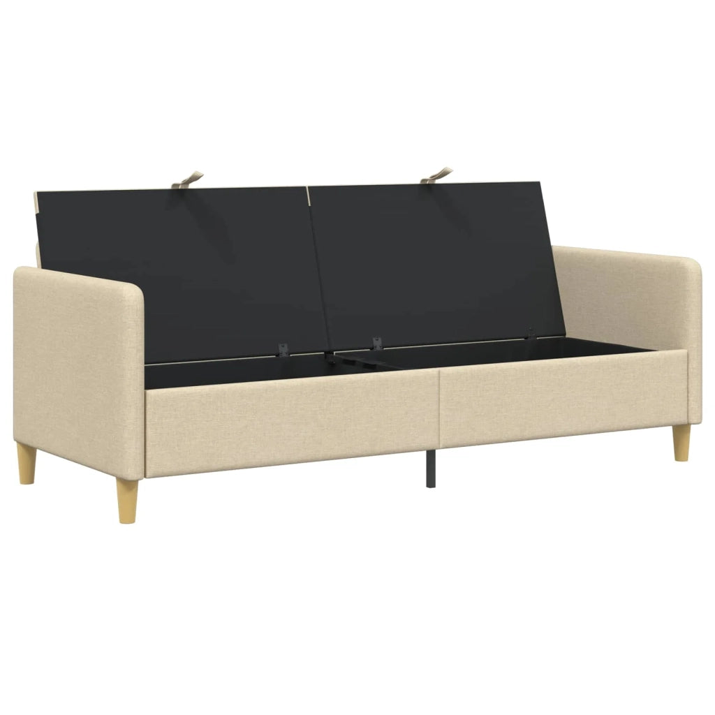 Divano con Storage Crema 192 x 78 x 87 cm Poliestere 42036982