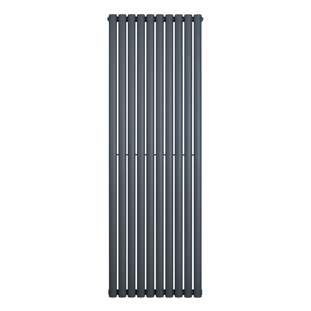 Radiatore Verticale Design Ovale Colonna Singola Antracite 1800x600 mm