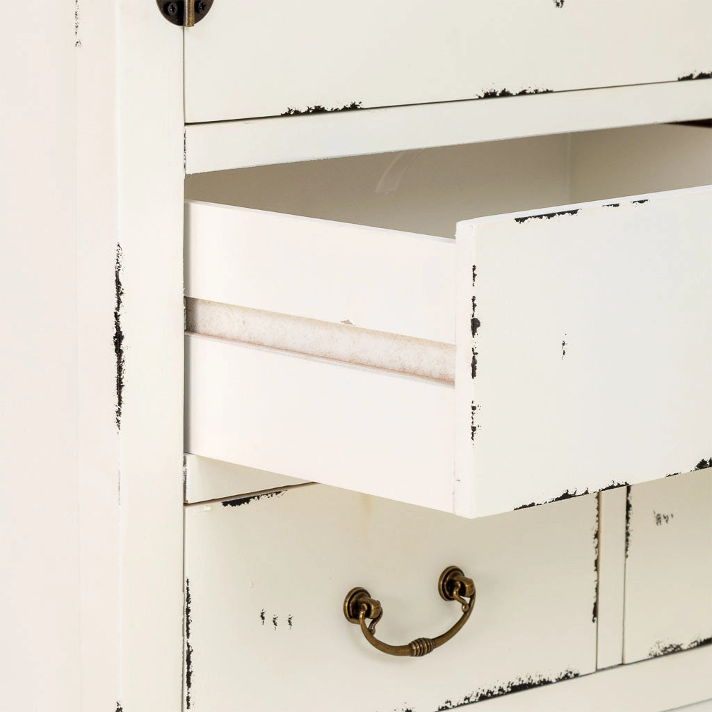 Armadio in legno bianco anticato 96x40x150h cm