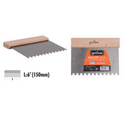 Trade Shop - Raschietto Spatola Dentato Acciaio Impugnatura Legno 6″ 150 Mm Ferramenta 90473 -