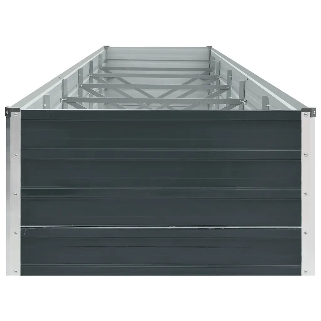 Letto Rialzato in Acciaio Zincato 480x80x45 cm Antracite 47067