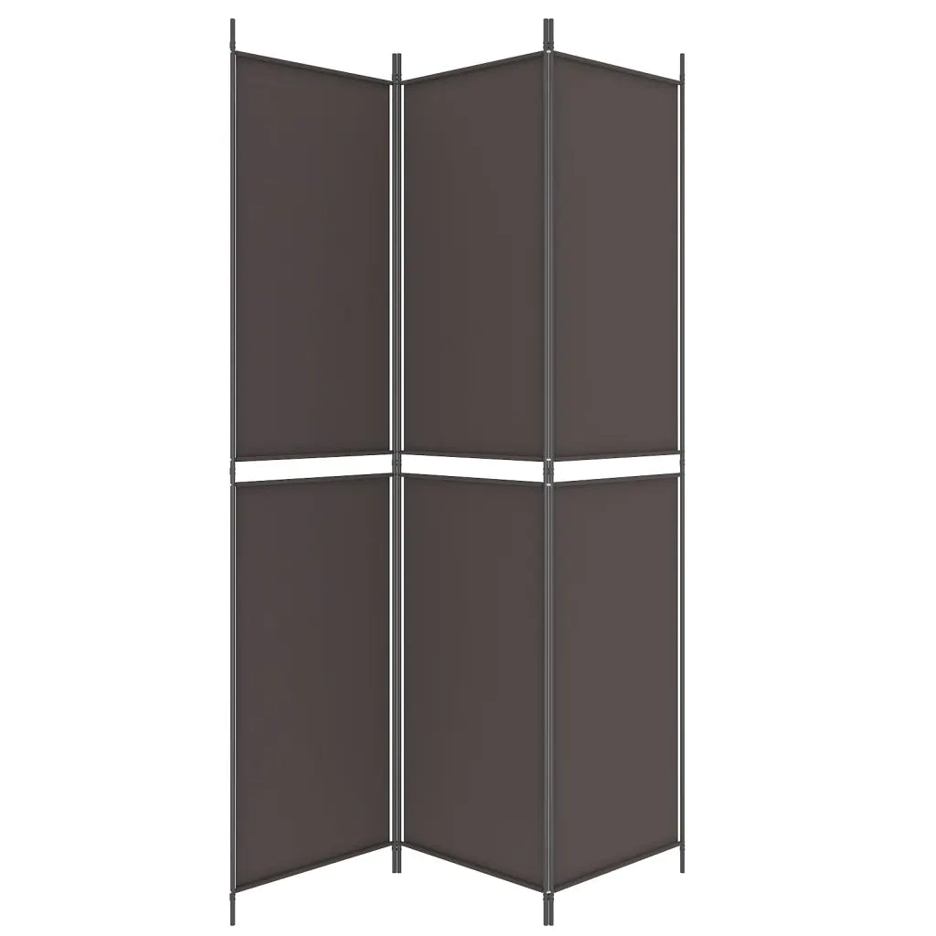 Divisorio a 3 Pannelli Marrone 150x220 cm in Tessuto 350243