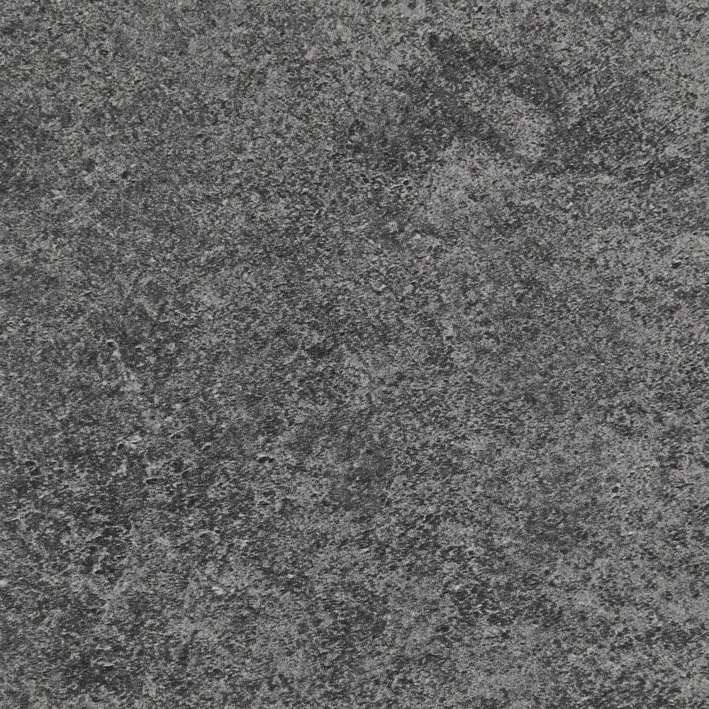 Tavolino Effetto Cemento con Gambe in Metallo Nero Rotondo Grande 80 x 80 x 40 cm Mobili Soggiorno
