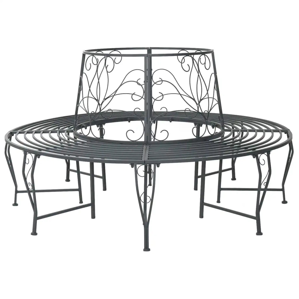 Panchina per Alberi 8-Numero di posti Ø 160 x 89 cm Acciaio 42029521