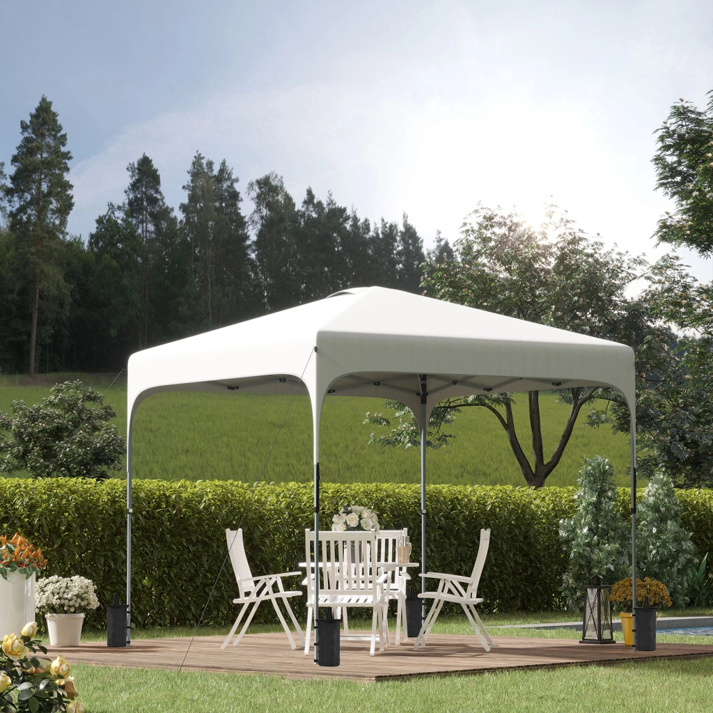 Gazebo da giardino ¨C zephmum ¨C Bianco 2.5x2.5x2.7m