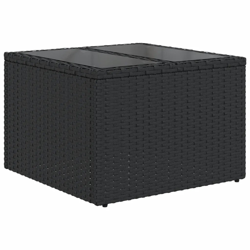 Set Divani da Giardino con Cuscini 7pz Nero Polyrattan 3222615
