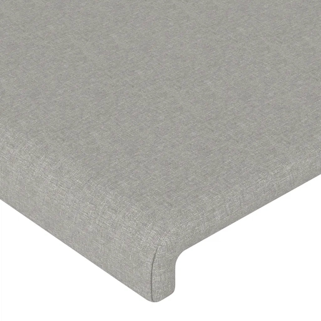 Testiera a LED-Testata con LED Grigio Chiaro 103x16x118/128 cm in Tessuto 965895