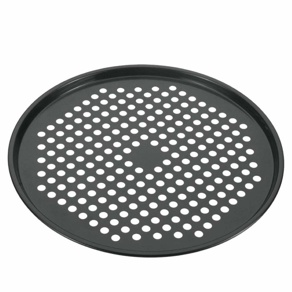 Teglia Pizza/Patatine Forata Rotonda 32 Cm Antiad - Metaltex