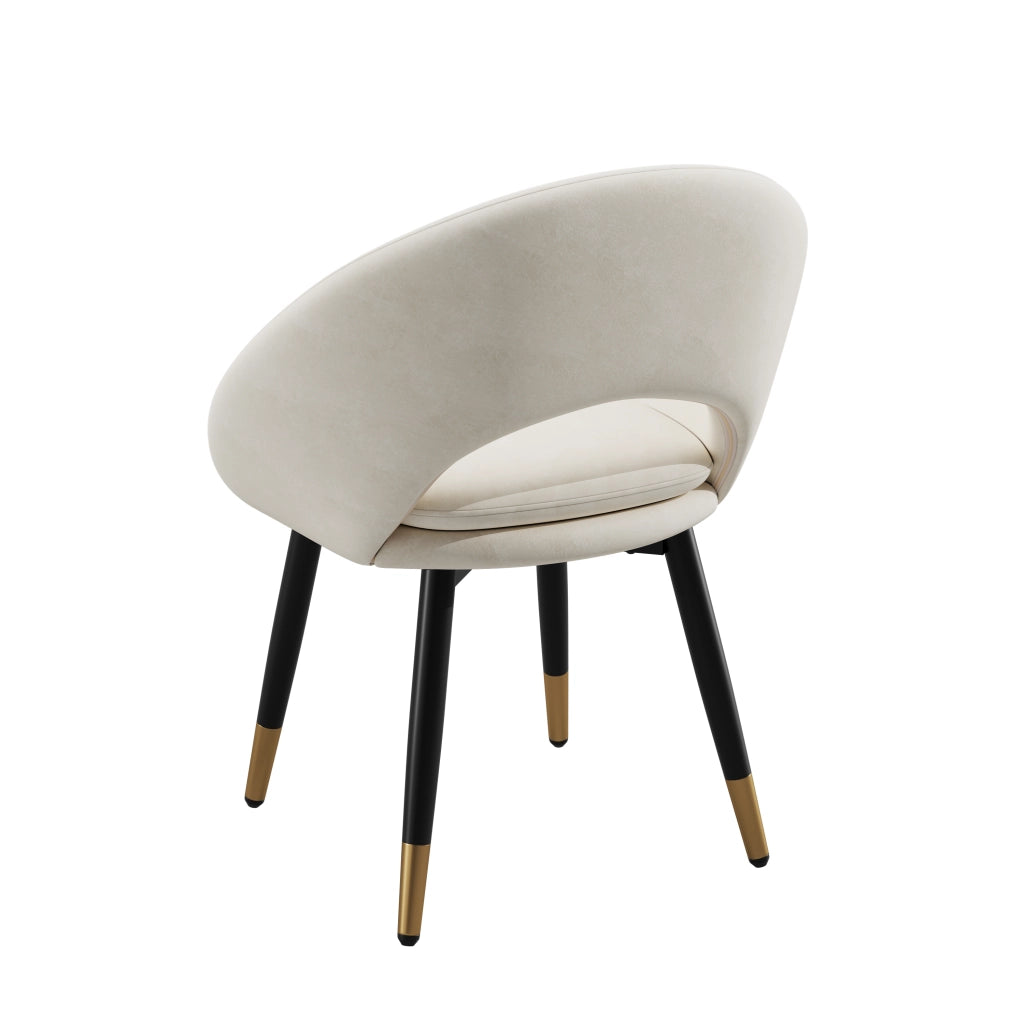 Sedie da Pranzo in Velluto ¨C MINIMAL ¨C Beige, Set 4 Pezzi, Stile Moderno