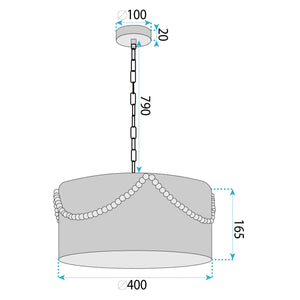 Lampada Da Soffitto APP1741-1CP 40 Cm