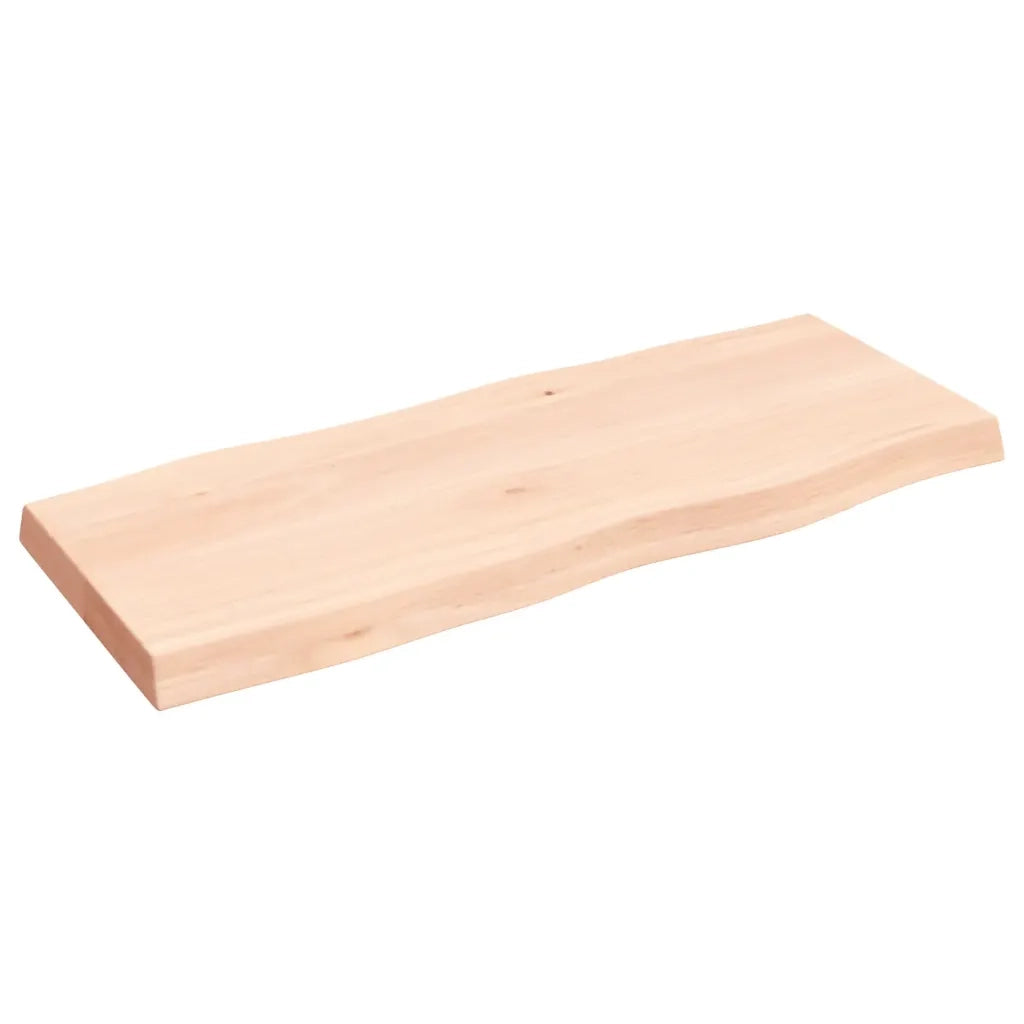 Piano per Tavolo 100x40x(2-6) cm Rovere Non Trattato Bordi Vivi 363883