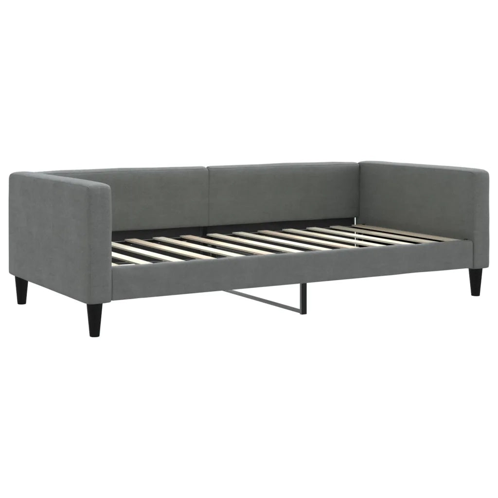 Divano Letto con Letto Estraibile Grigio Scuro 100x200 Tessuto 3196584