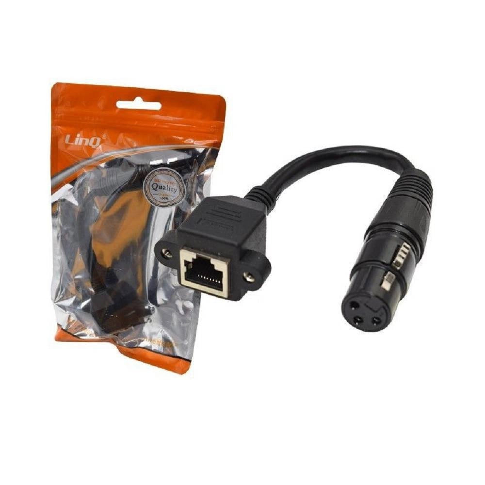 Trade Shop - Cavo Adattatore Audio Da Xlr Femmina A Rj45 Femmina 15cm Connettore Rete Kl-9235 -