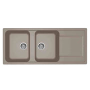 Lavello Elleci Incasso 2 vasche 116x50 Life 500 Granitek Grigio Tortora LG250043