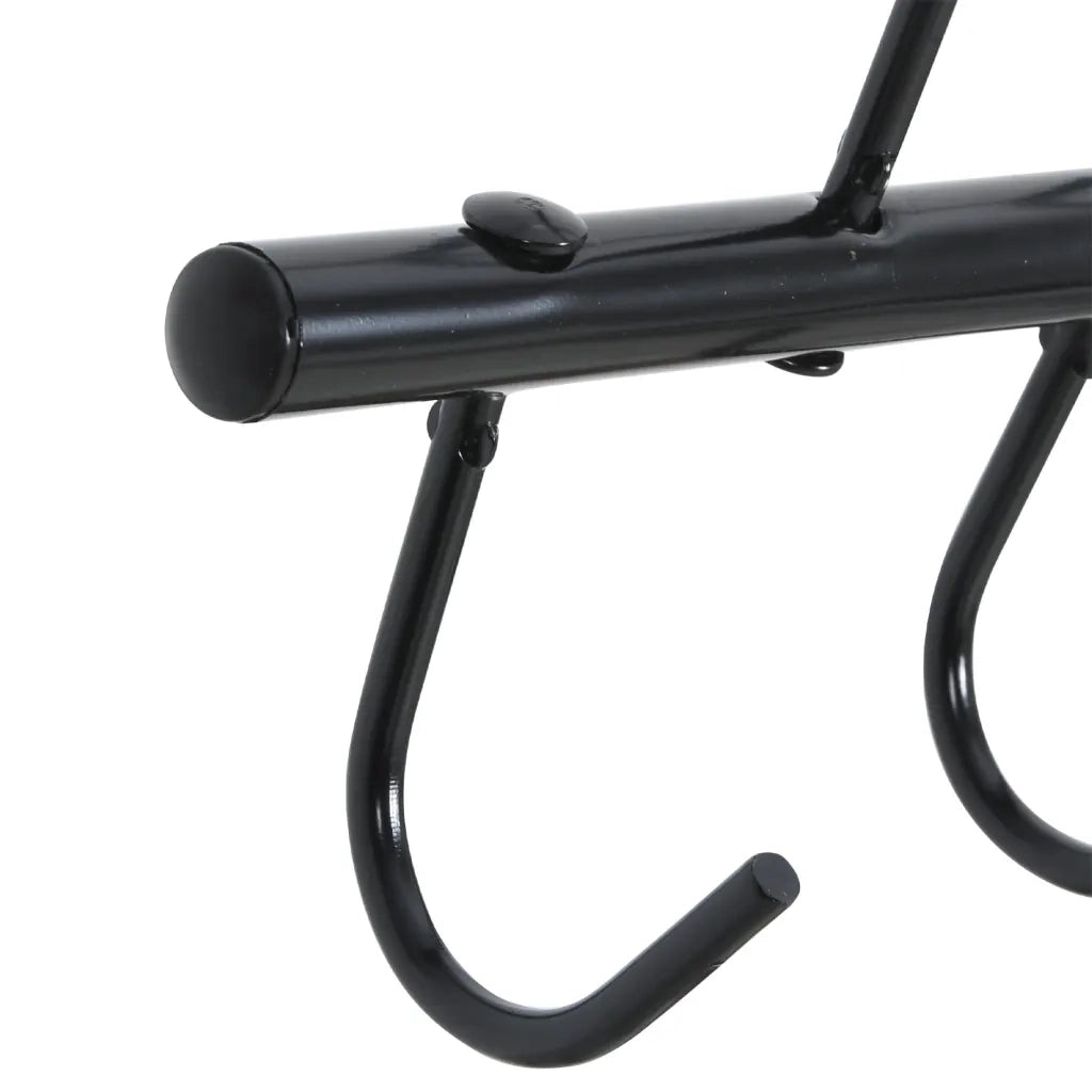 Supporto Briglie con 6 Ganci Girevoli Nero in Acciaio 172465