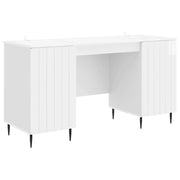 Scrivania Bianco Lucido 142,5 x 50 x 75 cm Legno ingegnerizzato