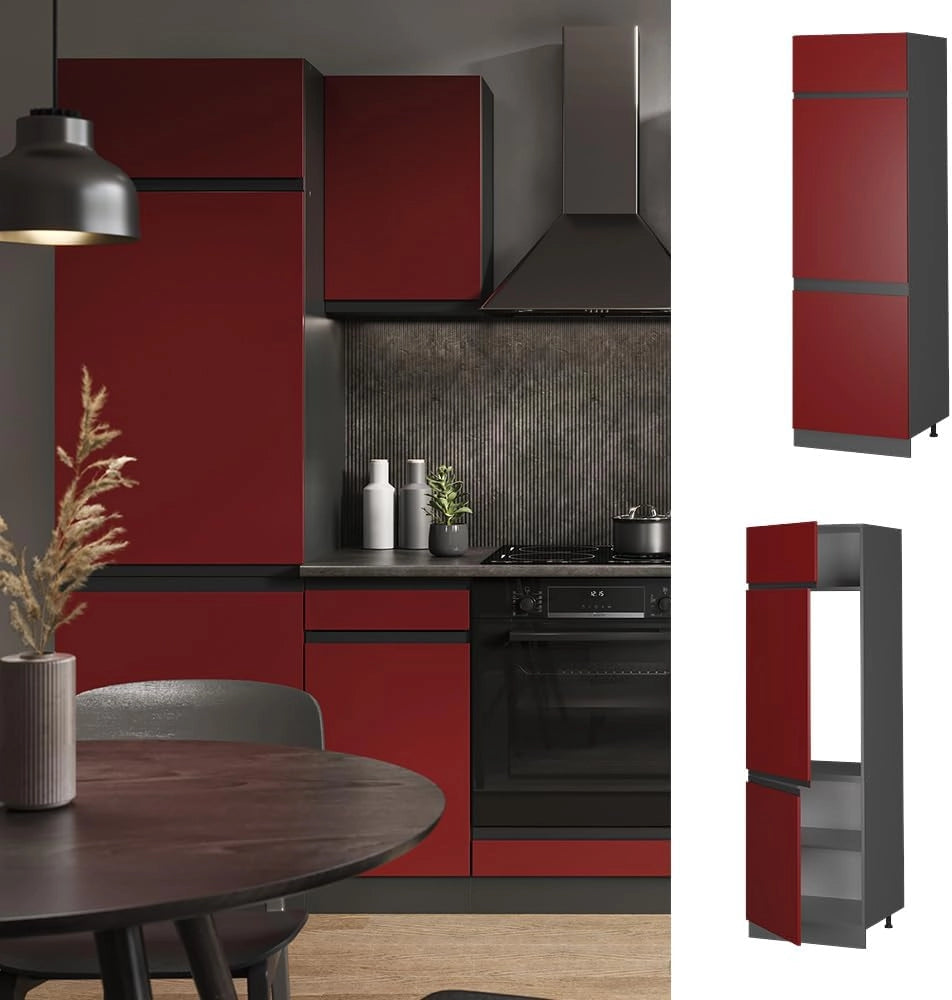 Armadio frigorifero R-Line, Rosso, 60 cm Forma a J, per la libera combinazione all'interno di sistemi cucina modulari