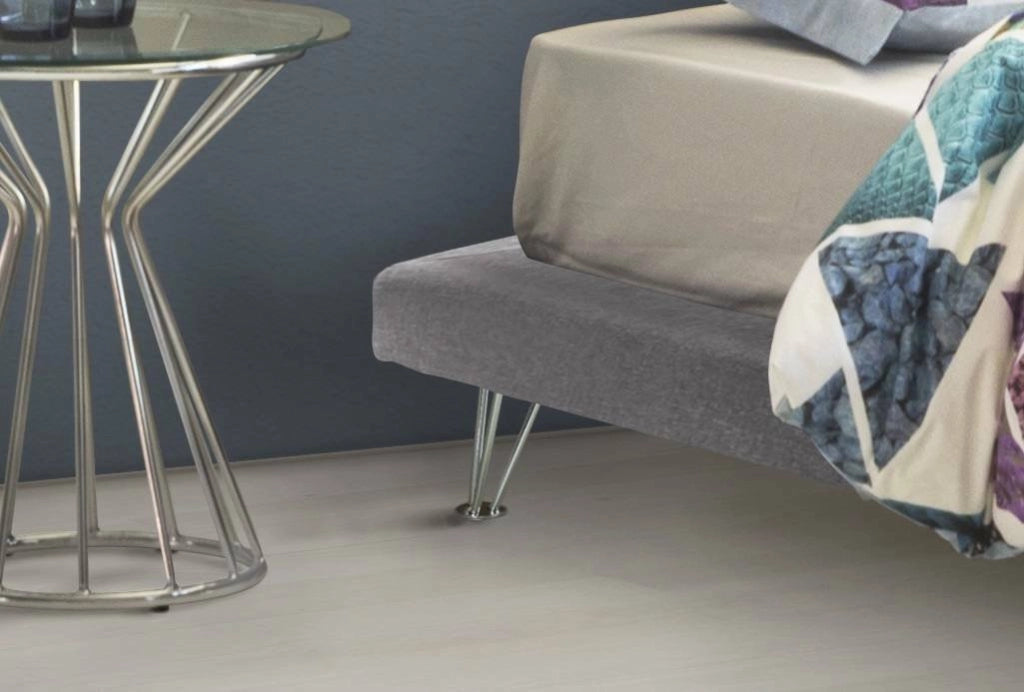 Letto matrimoniale Arbatrax, Letto fisso in tessuto con piedini, Made in Italy, adatto per materasso cm 160x190, Grigio