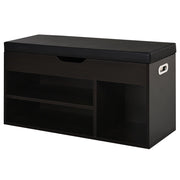 Scarpiera Imbottita Salvaspazio con Seduta ¨C zephmum ¨C Nero 80x30x43
