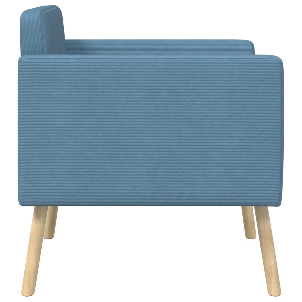 Sedia d'accento Blu Tessuto in velluto a coste 42044811